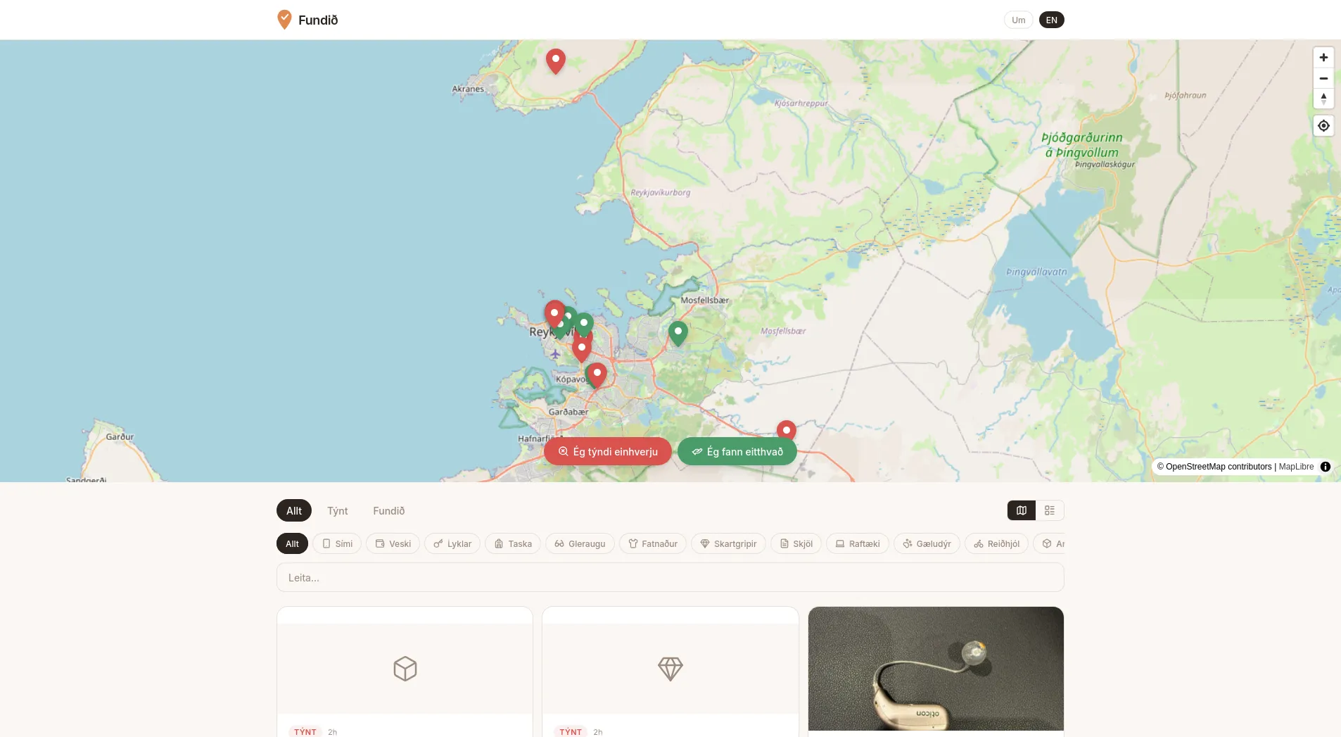 Fundið screenshot